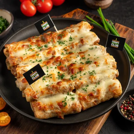 Запеченные блинчики с мясом